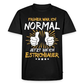 Screed Builder Saying - Men's Premium Organic T-Shirt - black - Front - Nico (187cm)