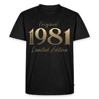 44e anniversaire Original Décembre Né en 1981 - T-shirt Premium bio Homme - noir - Devant - Nico (187cm)
