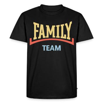Équipe familiale (Famille / Concave / 3C) - T-shirt Premium bio Homme - noir - Devant - Nico (187cm)