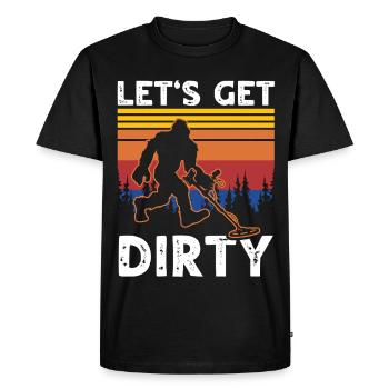 Sasquatches Pêche en terre avec Big Foot - T-shirt Premium bio Homme - noir - Devant - Nico (187cm)