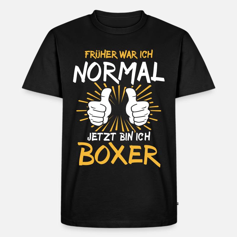 Boxer Spruch - Männer Premium Bio T-Shirt - Schwarz