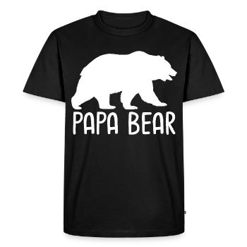 Papa Ours - T-shirt Premium bio Homme - noir - Devant - Nico (187cm)