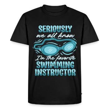 Moniteur de natation - T-shirt Premium bio Homme - noir - Devant - Nico (187cm)