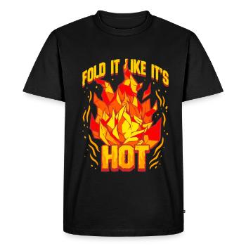 Origami Fold It Like Its Hot - Men's Premium Organic T-Shirt - black - Front - Nico (187cm)