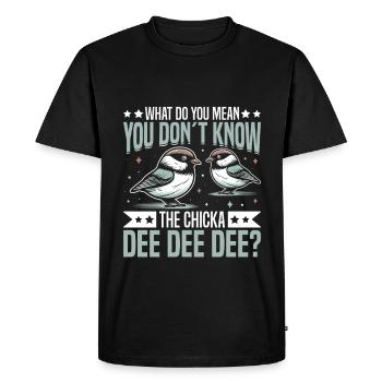 Poussin mésange Birdwatcher Animal en peluche - T-shirt Premium bio Homme - noir - Devant - Nico (187cm)
