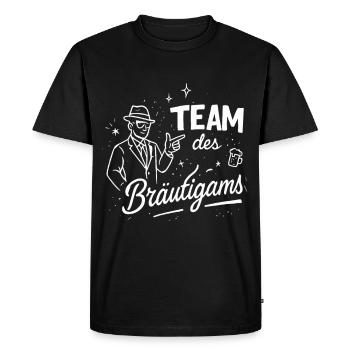 Bachelor Party Team Groom, Beer Suit, Funny - Men's Premium Organic T-Shirt - black - Front - Nico (187cm)