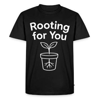 Humour de plante pour encourager - T-shirt Premium bio Homme - noir - Devant - Nico (187cm)