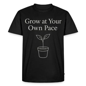Cultivez à votre rythme Plant - T-shirt Premium bio Homme - noir - Devant - Nico (187cm)