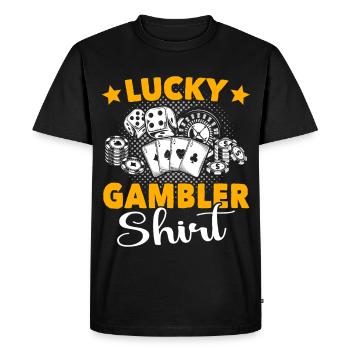 Casino - T-shirt Premium bio Homme - noir - Devant - Nico (187cm)