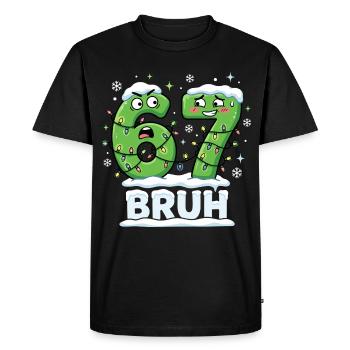 67 Bruh Christmas Memes Cadeau Drôle Mignon - T-shirt Premium bio Homme - noir - Devant - Nico (187cm)