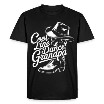 Danse en ligne Grand-père Western Look - T-shirt Premium bio Homme - noir - Devant - Nico (187cm)