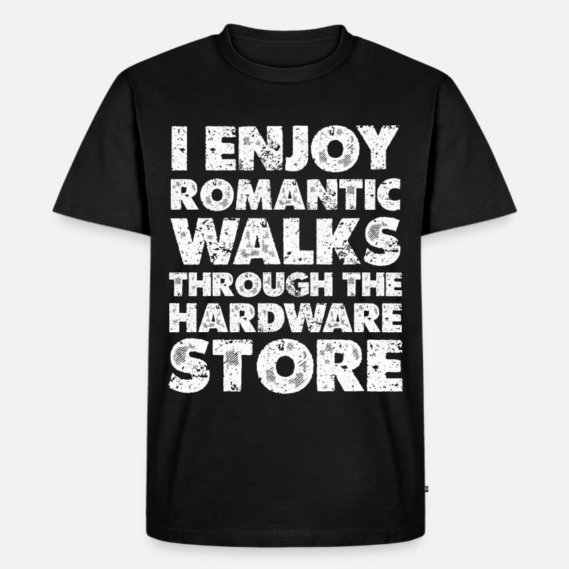 Romantische Baumarktspaziergänge - Männer Premium Bio T-Shirt - Schwarz