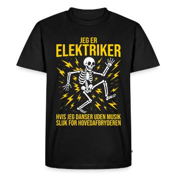 Électricien, je suis électricien, électricien amusant - T-shirt Premium bio Homme - noir - Devant - Nico (187cm)