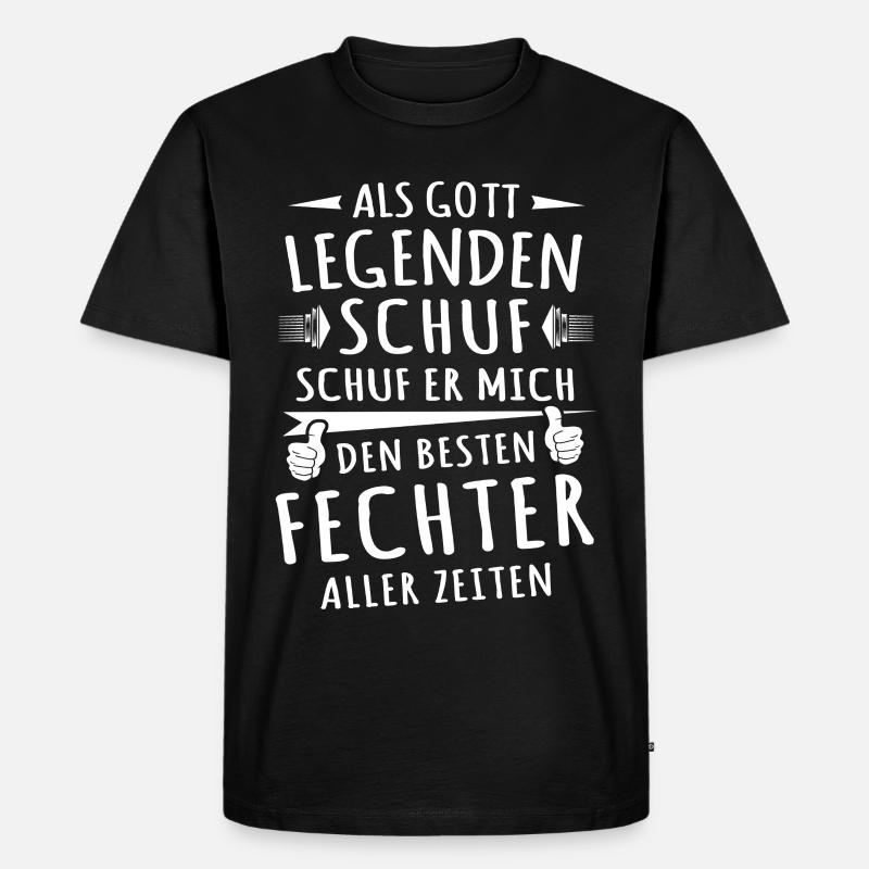Fechter - Männer Premium Bio T-Shirt - Schwarz