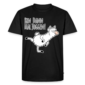 Je vais faire un jogging ! À la manière d'un lama ! - T-shirt Premium bio Homme - noir - Devant - Nico (187cm)