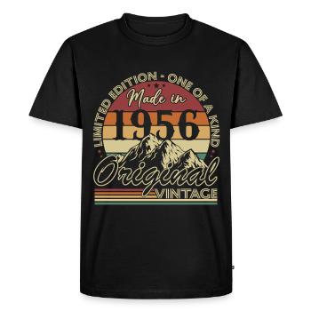 1956 Vintage Rétro Cadeau D'anniversaire - T-shirt Premium bio Homme - noir - Devant - Nico (187cm)