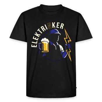 Elektrinker Électricien Cadeau de jeux de mots drôles - T-shirt Premium bio Homme - noir - Devant - Nico (187cm)