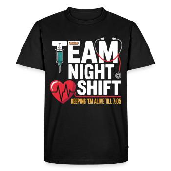 Équipe Équipe Night Night Shift Héros - T-shirt Premium bio Homme - noir - Devant - Nico (187cm)