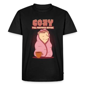 Jour du hérisson Igel Tag Douillet jusqu’à nouvel ordre - T-shirt Premium bio Homme - noir - Devant - Nico (187cm)