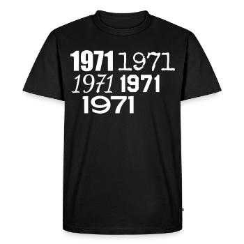 1971 - Men's Premium Organic T-Shirt - black - Front - Nico (187cm)
