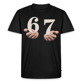 6-7 Gen Alpha Meme | Slang Humor Trend - Men's Premium Organic T-Shirt - black - Front - Nico (187cm)