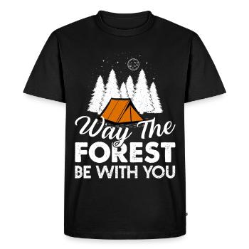 Camping Wilderness - Men's Premium Organic T-Shirt - black - Front - Nico (187cm)