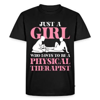 Just a Girl Who Loves Physical Therapy - Men's Premium Organic T-Shirt - black - Front - Nico (187cm)