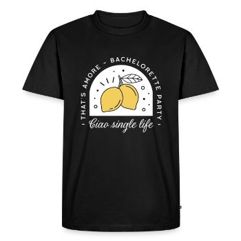 Bachelorette party Italian summer lemon theme - Men's Premium Organic T-Shirt - black - Front - Nico (187cm)