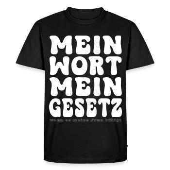 Ma parole, ma loi - T-shirt Premium bio Homme - noir - Devant - Nico (187cm)