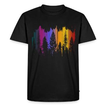 Trees Forest Nature Wood Shinrinyoku Outdoor Gift - Men's Premium Organic T-Shirt - black - Front - Nico (187cm)