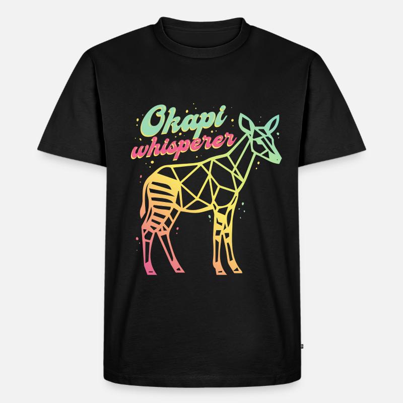 Okapi Whisperer - Männer Premium Bio T-Shirt - Schwarz
