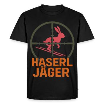 Haserl Hunter Après Ski Motif - T-shirt Premium bio Homme - noir - Devant - Nico (187cm)