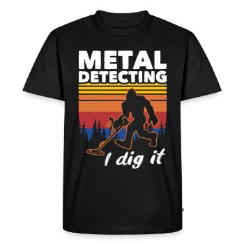 Pêche en terre de terre Big Foot - T-shirt Premium bio Homme - noir - Devant - Nico (187cm)