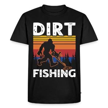 Pêche à la terre de sasquatch - T-shirt Premium bio Homme - noir - Devant - Nico (187cm)