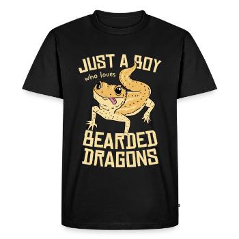 T-shirt Dragon-Dragon Barbu Love - T-shirt Premium bio Homme - noir - Devant - Nico (187cm)