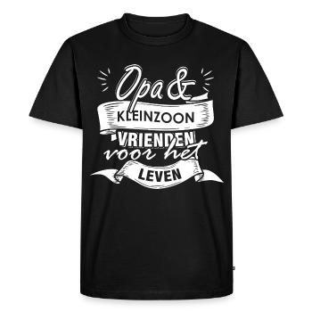 Grand-père et petit-fils à vie - T-shirt Premium bio Homme - noir - Devant - Nico (187cm)