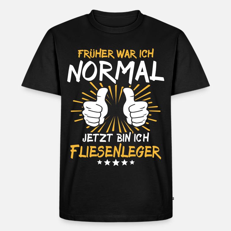 Fliesenleger Spruch - Männer Premium Bio T-Shirt - Schwarz