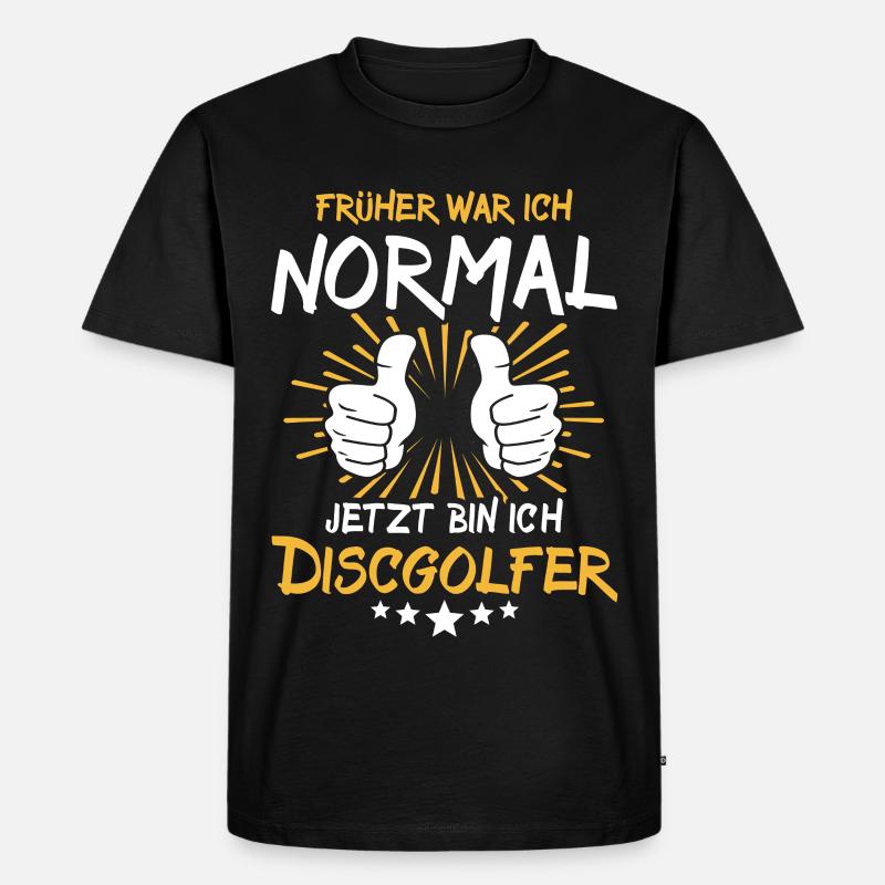 Discgolfer Spruch - Männer Premium Bio T-Shirt - Schwarz