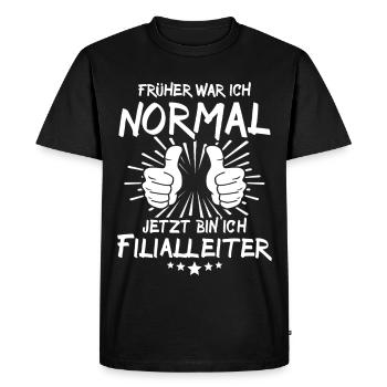 branch manager - Men's Premium Organic T-Shirt - black - Front - Nico (187cm)