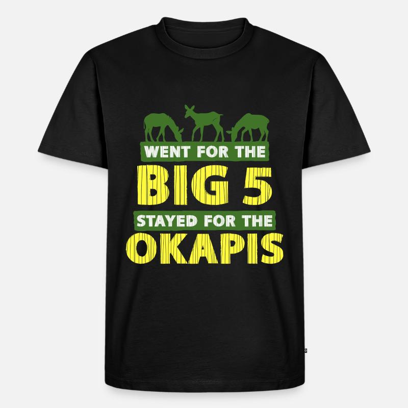 Okapi Tier - Männer Premium Bio T-Shirt - Schwarz