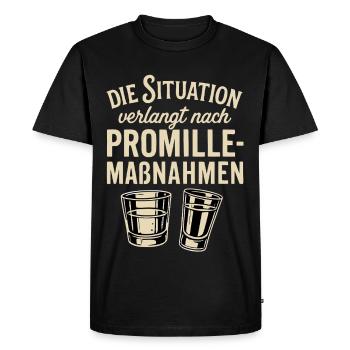 Alcohol measures funny party slogan - Men's Premium Organic T-Shirt - black - Front - Nico (187cm)