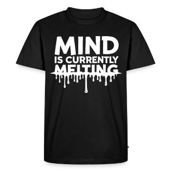 Mind Is Currently Melting Spruch Stress Burnout - T-shirt Premium bio Homme - noir - Devant - Nico (187cm)