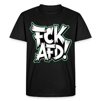 Déclaration politique de FCK AFD contre la droite - T-shirt Premium bio Homme - noir - Devant - Nico (187cm)