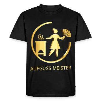 Infusion Master Gold – Professional Sauna Wellness - Men's Premium Organic T-Shirt - black - Front - Nico (187cm)