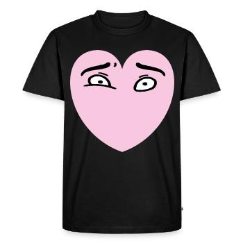 Heart Eyes - T-shirt Premium bio Homme - noir - Devant - Nico (187cm)