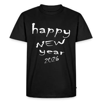Happy New Year 2026 - T-shirt Premium bio Homme - noir - Devant - Nico (187cm)