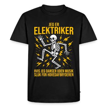 Électricien, je suis électricien, électricien amusant - T-shirt Premium bio Homme - noir - Devant - Nico (187cm)