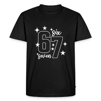 67 - Six Seven SixSeven 6-7 - Men's Premium Organic T-Shirt - black - Front - Nico (187cm)