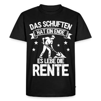 La corvée est terminée. Vive la pension - T-shirt Premium bio Homme - noir - Devant - Nico (187cm)