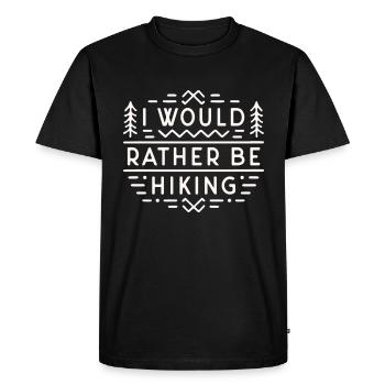 Randonneur drôle et sarcastique Je préférerais être en randonnée - T-shirt Premium bio Homme - noir - Devant - Nico (187cm)